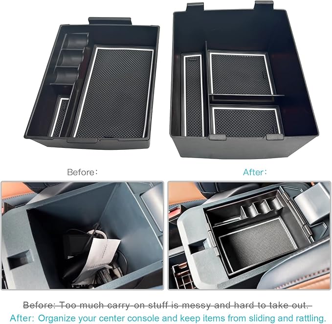 CDEFG for 2022 2023 2024 2025 2026 Ford Maverick Center Console Organizer Tray 2022-2026 Maverick Armrest Trays Storage Box C