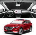 Custom Fit Windshield Sun Shade for Mazda CX9 2016-2023, Blocks UV & Heat, Front Window Sunshade Accessories, Easy Fold & Store Keep Your Car Cooler