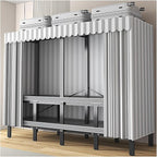 Foldable Portable Wardrobe Closet with Cover, Metal Clothes Rack, One-Piece Folding Base, Foldable Garment Racks, for Hanging