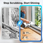 Window Vacuum Squeegee Cordless, Electric Window Cleaner Tool with Water Collection Tank, Window Cleaning Kit Shower Squeegee