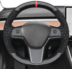 MEWANT Hand Stitched Steering Wheel Cover for Tesla Model 3 2017-2023 / Model Y 2020-2023 for Tesla Model 3/Y Accessories