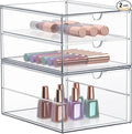 Sorbus Makeup Organizer With 3 Drawers, Acrylic Drawer Organizer for Makeup, Office Organization and Storage, Art Supplies, J