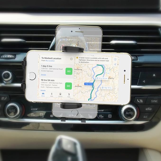 WixGear Universal Car Phone Mount CD Slot Car Mount Holder with New Gravity Self-Locking Design Mount, Compatible with All Phones (New Self-Locking)