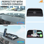 Aunginsy Center Console Dash Storage Tray with Magnetic Suction Phone Holder Compatible with Hummer H3 2005-2009, Dashboard Multi-Functional Mobile Phone Mount Storage Box Organizer Tray Accessories