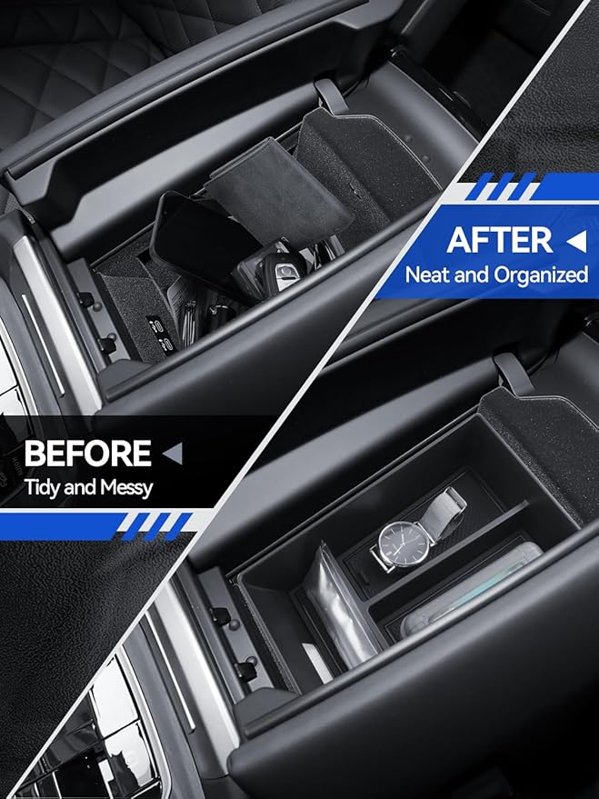 for BMW X5/X6/X7 Center Console Organizer 2020 2021 2022 2023 2024 2025 2026 BMW X5/X6/X7 Accessories Armrest Tray Middle Storage Box Insert Container Durable ABS Plastic