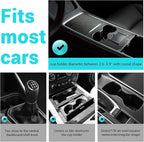 Kelofam Larger Cup Holder Tray, 10 inch Car Food Tray for Eating, Detachable 3 in 1 Car Cup Holder Expander and 360° Rotating