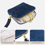 Stratalife Travel Jewelry Case Organizer for Women Wedding Gift Portable Jewelry Box with Small Pouches for Healing Crystal B
