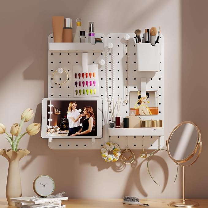 Pegboard Combination Kit - Pegboards and Accessories Modular Hanging for Wall Organizer, Crafts Organization, Ornaments Displ