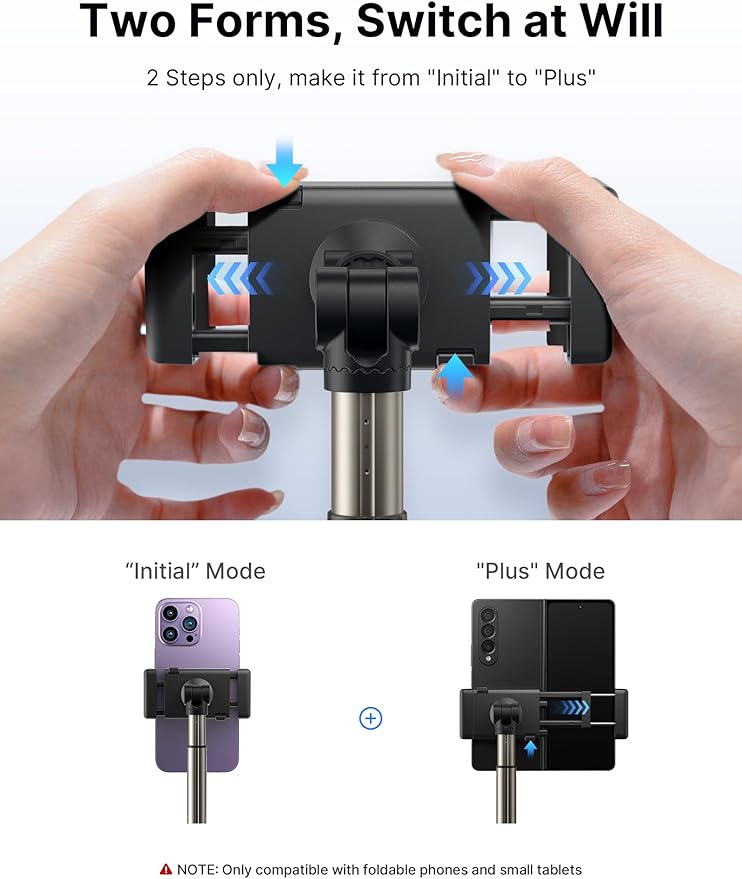 JSAUX Cup Holder Universal Mount for Foldable Phone, Car Truck Cradle Compatible With iPad Mini, Samsung Galaxy Z Fold 6/5/4,