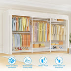 Ulif E13C Max Heavy Duty Closet Organizer System，Freestanding Clothing Racks for Hanging Clothes，Adjustable Garment Rack 86" 