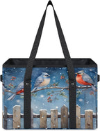 Reusable Grocery Bags Heavy Duty Shopping Bags Foldable Large Tote Bags with Long Handles & Hard Bottom