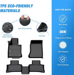Nilight TPE Floor Mats for Mercedes Benz GLC 300 GLC 43 AMG 2023 2024 2025 2026 All Weather Custom Fit Heavy Duty Floor Liners