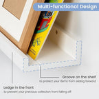 Picture Ledge Shelf, Floating Shelves Set of 2, Solid Pine Wood 72'' Long Large Nursery Book Shelves for Toys Storage, Kids B