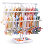 POVETIRE Headband Holder Stand Storage for Baby, 3 Tier Wooden Bow Organizer for Girls Hair Bows, Infant Hair Accessories Rac