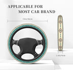 Western Steering Wheel Cover Cute Universal 15 Inch Car Accessories Protector for Women Fit Auto SUV Sedan Vans Trucks