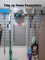 AZUNO 32Pcs Slatwall Accessories Set with 4 Slatwall Baskets & 26 Multi-Sized Slatwall Hooks and 2 Heavy-Duty Storage Straps 