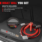 FIERYRED 1 Gauge 30 FT Quick Connect Jumper Cables, 1000A Heavy Duty Booster Cables with Travel Bag, Heavy Duty Battery Jumper Cable for Truck, Diesel Trucks, SUV and Car