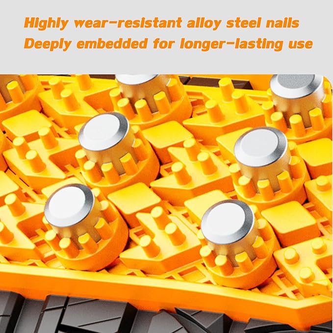Snow Chains EOHMAK 8 PCS Car Anti-Skid Snow Tire Chains Automotive Tire Traction Chain for Tire Width 165-266mm Car Truck Pic