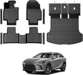 Floor Mats for Lexus RX350/RX350H/RX500h 2023-2026, All Weather Floor Mats Trunk Cargo Liner with Backrest Protectors and Door Sill Guards Accessories, Full Coverage Set (Not fit RX450h & PHEV)