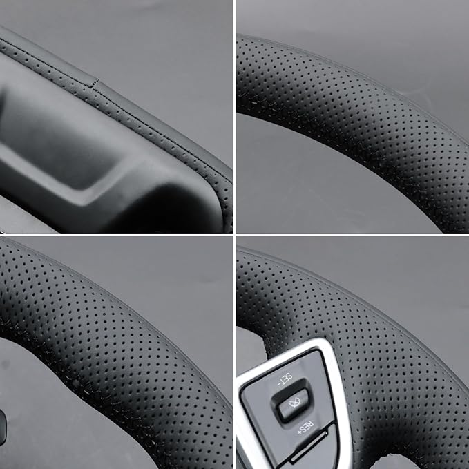 MEWANT Hand Sewn 3D Style Steering Wheel Cover Wrap for Chevrolet Camaro 2017-2022 Steering Wheel Accessories for Chevrolet Camaro 2017-2022