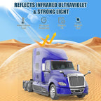 Side Window Sun Shade for International Lonestar LT MV Series 2018-2026, Custom Fit 210T Reflective Sunshade for Semi Truck, 6-Layer Heat Insulation Privacy Protector,2PCS
