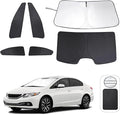 TINGLU Window Shades for Honda Civic 2012 2013 2014 2015 6PCS Accessories Car Side Full Windows Windshield Sun Shade Sun UV Rays & Privacy Protection for Camping,Napping,and Relaxing