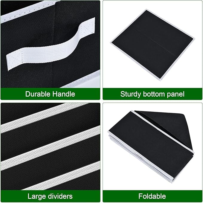 Homsorout Foldable Closet Organizer with Handles - 6 Pack Fabric Wardrobe Dividers for Clothes Storage Jeans, Pants, Sweaters