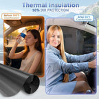 Window Tint Film for Cars, Ceramic Window Tints, Blocks 99% UV & IR Rays, Heat Resistant Anti Glare Film for Windshield, Scratch Resistant Sun Shade Auto Tint Roll (35% VLT, 20in x 10ft)