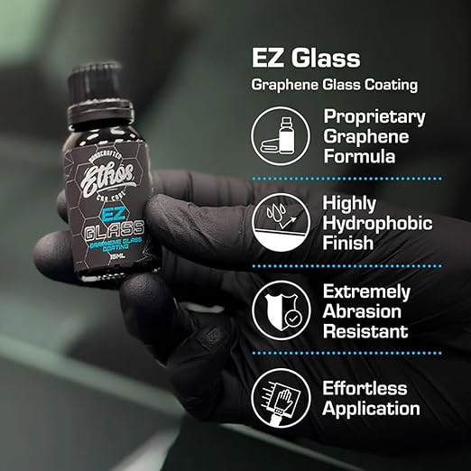 EZ Glass - Graphene Glass Coating & Water Repellent for Windshields - 12+ Months of Long Lasting Hydrophobic Windshield Coati
