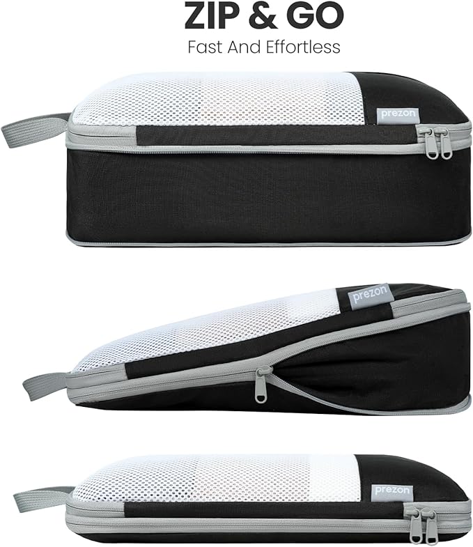 Compression Packing Cubes for Travel, Lightweight Vacation Travel Essentials, Travel Accessories for Suitcase Organizer Bags 