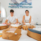 6-Pack Large Compression Packing Cubes for Travel - Lightweight Compression Packing Cube Set, Water-Resistant Luggage Organiz