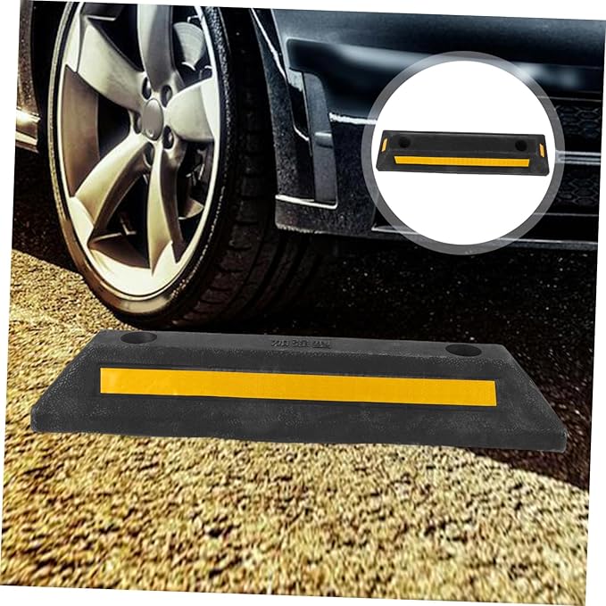 PartyKindom Rubber Parking Stopper Garage Parking Aid for Vehicles Compact Design for Easy Installation for Schools Malls