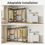 VIPEK V50 Extra Large Closet Rack Heavy Duty Garment Rack Freestanding Wardrobe with Shelves, Portable Metal Clothing Rack fo