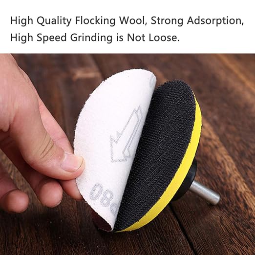 200PCS 3 inch Sanding Discs Hook Loop, VÉZAAR Orbital Sander Pad Headlight Restorations Sandpaper Backing Aluminum Oxide 80 1