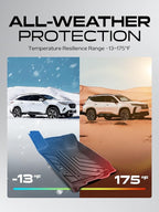 YHTAUTO Floor Mats Fit 2016-2023 Toyota Tacoma Access Cab, TPE All Weather Car Mats Waterproof Anti-Slip Odorless Floor Liner, Interior Car Accessories Front & 2nd Row Liner