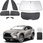 TINGLU Window Shades 8PCS for Lexus NX300h/NX300/NX200t 2015-2021 Accessories Car Side Full Windows Rear Triangular Windshield Sun Shade Sun UV Rays & Privacy Protection for Camping,Napping&Relaxing