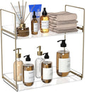 Bathroom Countertop Organizer, 2 Tier Acrylic Tray Vanity Counter Skincare Organizer Shelf, Kitchen Under Sink Standing Rack,