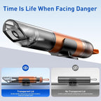 3 in 1 Car Safety Hammer Seatbelt Cutter and Survival Whistle, Safe Transparent Lid Window Breaker Seatbelt Cutter Underwater