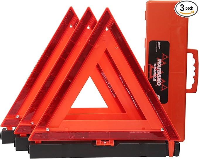 Safety Triangles DOT Approved, Standard Warning Triangles Enmergency Reflector, Emergency Triangles for Vehicles with Carry C