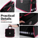 LIBZAKI Car Trunk Organizer,3 Compartments Big Trunk Storage, Large Capacity, Foldable, 95L Heavy Duty Storage Box for Car,