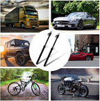 Tire Pressure Gauge Heavy Duty Dual Head Truck Tire Gauge Solid Brass Body Black Painting, Aluminum Slide, with Hook, Range 10-150psi for Bike Car SUV Vehicle Tester 2PCS
