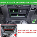 JKCOVER Upgrade 2PCS Center Console Storage Drawer Compatible with Toyota 4Runner 2014-2022 2023 2024 Accessories Cubbies Organizer Extra Storage(ABS Plastic)