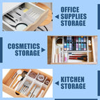 Blosssound 15 Pcs 5.12 Tall Drawer Divider Adjustable Drawer Organizer DIY Ultra Deep Storage Organizer Separator with Fixed 