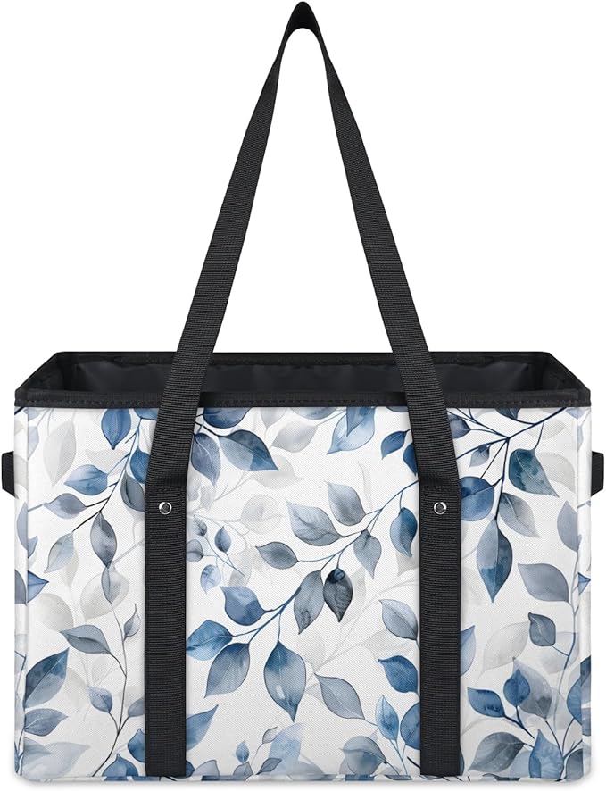 Reusable Grocery Bag, Foldable Large Shopping Tote Bag for Groceries Kitchen Picnic Car Trunk