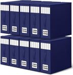 WOWBOX Sheet Organizers and Storage,Closet Bed Sheet Organizer Under Bed Storage and Organization with Label Cards & Clear Wi