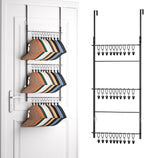HapiRm Over Door Hat Rack - 3 Tier Wall Mounted Hat Organizer with 30 Movable Clips, Baseball Cap Organizer Storage Holds up 