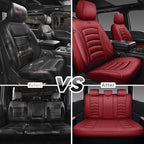 CAR PASS 3D Foam PU Leather Car Seat Covers, Universal Seat Covers Full Sets for Trucks SUV Sedan Automotive Seat Covers Armr