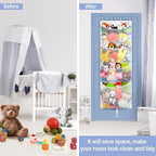 Woodoulogy Hanging Stuffed Animal Storage, Over Door Large Plush Toy Organizer with Metal Hook, Baby Accessory Holder Idea fo