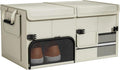 Foldable Car Trunk Organizer with Multi-Compartment - Expandable 30-60L Storage Bin, Side Mesh Pockets, Waterproof 600D Oxford