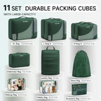 11 Set Packing Cubes for Travel, Gifts for Women Mom Kids, TSA Approved Bags for Makeup, Cosmetic, Toiletry, Suitcase Organiz